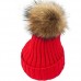Black Hats For  Ear Fashion NEW Cuff Design Slouchy Pompom Beanie Knitted  eb-31542703